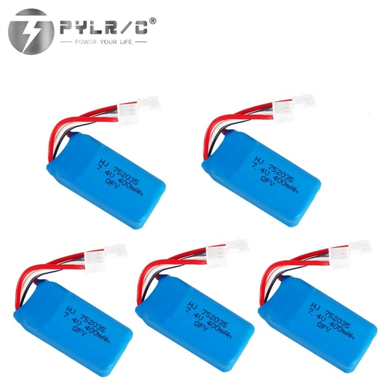 Rc Helicopter Coaxial - 1/2/3/5/10 шт. LiPo аккумуляторы 7.4V 400mAh